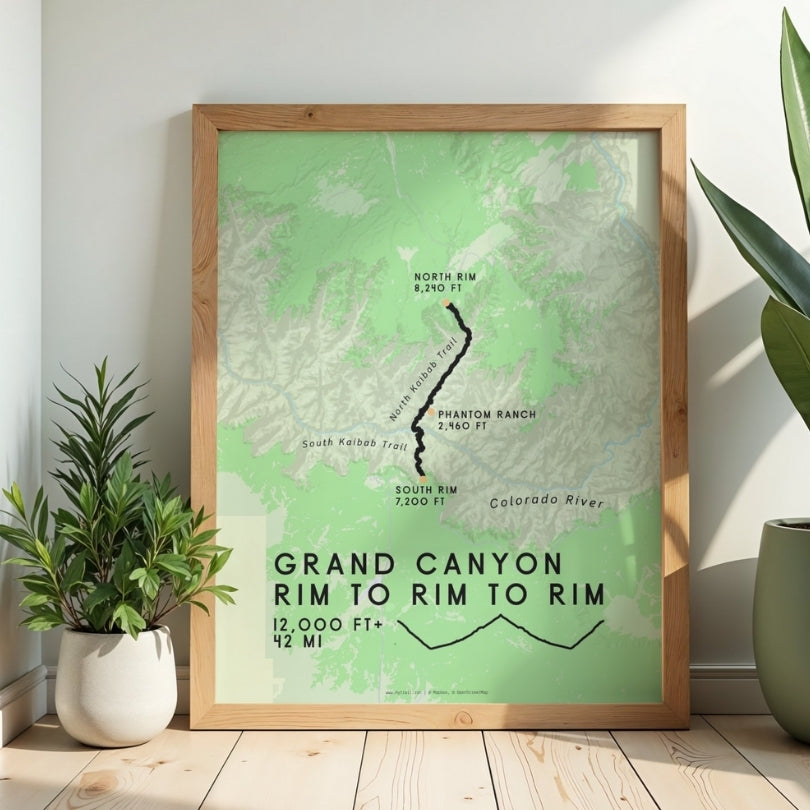 Grand Canyon - Rim to Rim to Rim Poster