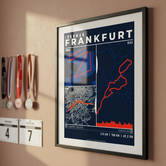 Framed Poster of Frankfurt Ironman Dark Finisher Wall