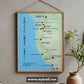 Pacific Crest Trail (PCT) Wanderkarte und Poster