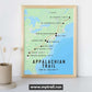 Appalachian Trail Map Poster