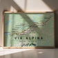 Via Alpina – Grüner Weg - Wanderkarte und Poster
