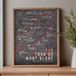 Tour du Mont Blanc Map Poster
