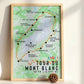 Tour du Mont Blanc Map Poster
