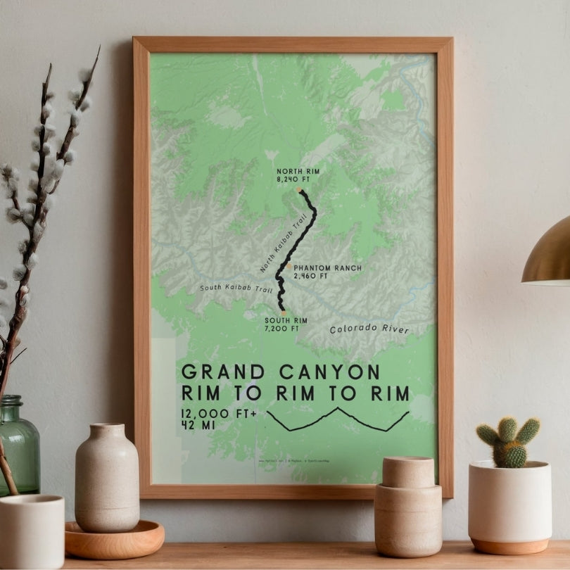 Grand Canyon - Rim to Rim to Rim Poster