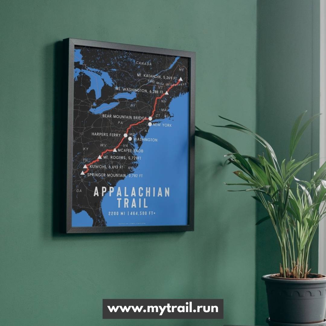 Appalachian Trail Map Poster