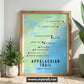 Appalachian Trail Map Poster