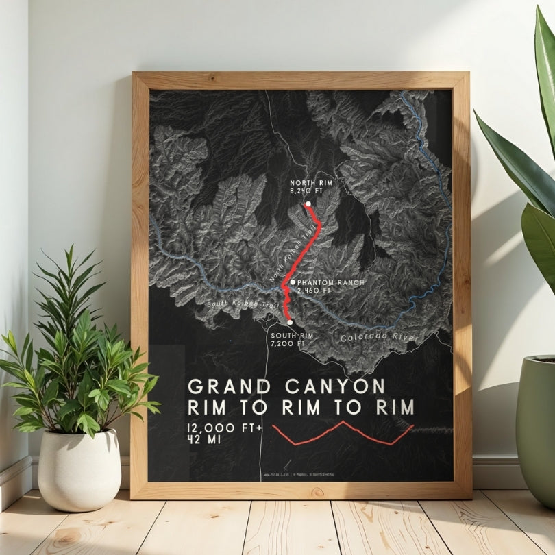 Grand Canyon - Rim to Rim to Rim Poster