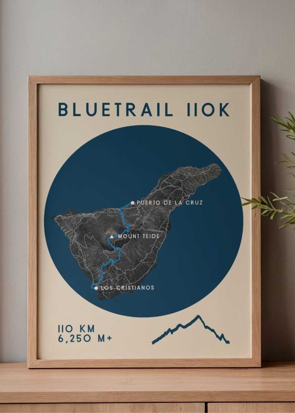 Tenerife Bluetrail 110k - Race Poster - Course Map