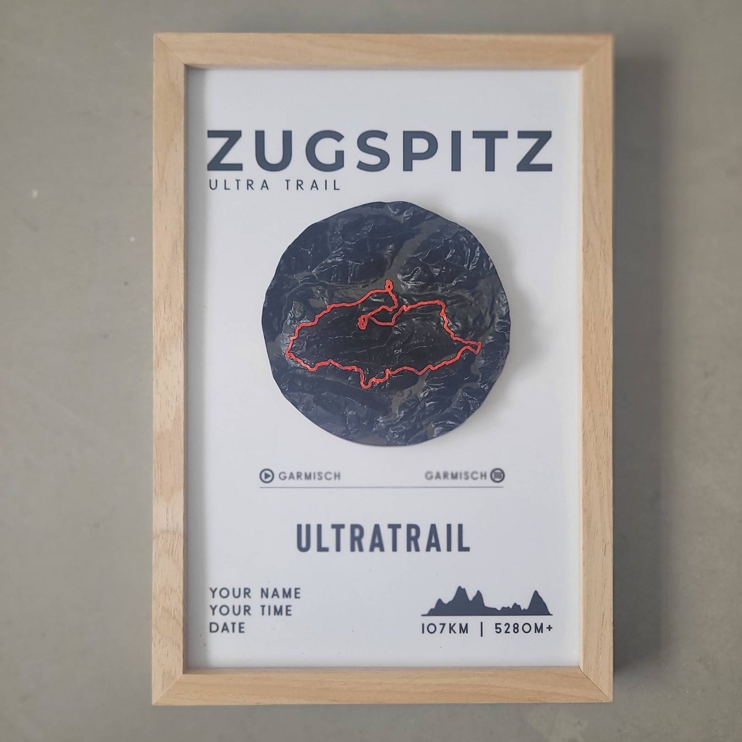 Zugspitz Ultra Trail - Ultratrail 3D Relief & Topographische Karte