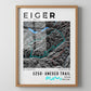 Framed poster of e250 eiger ultra trail dark ecommerce studio