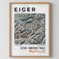 Framed poster of e250 eiger ultra trail light ecommerce studio