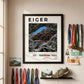 Framed poster of e51 eiger ultra trail dark finisher wall