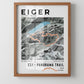Framed poster of e51 eiger ultra trail light ecommerce studio