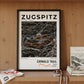 Framed poster of ehrwald trail zugspitz ultra trail dark legacy corner