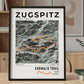 Framed poster of ehrwald trail zugspitz ultra trail light bookshelf
