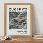 Framed poster of ehrwald trail zugspitz ultra trail light legacy corner