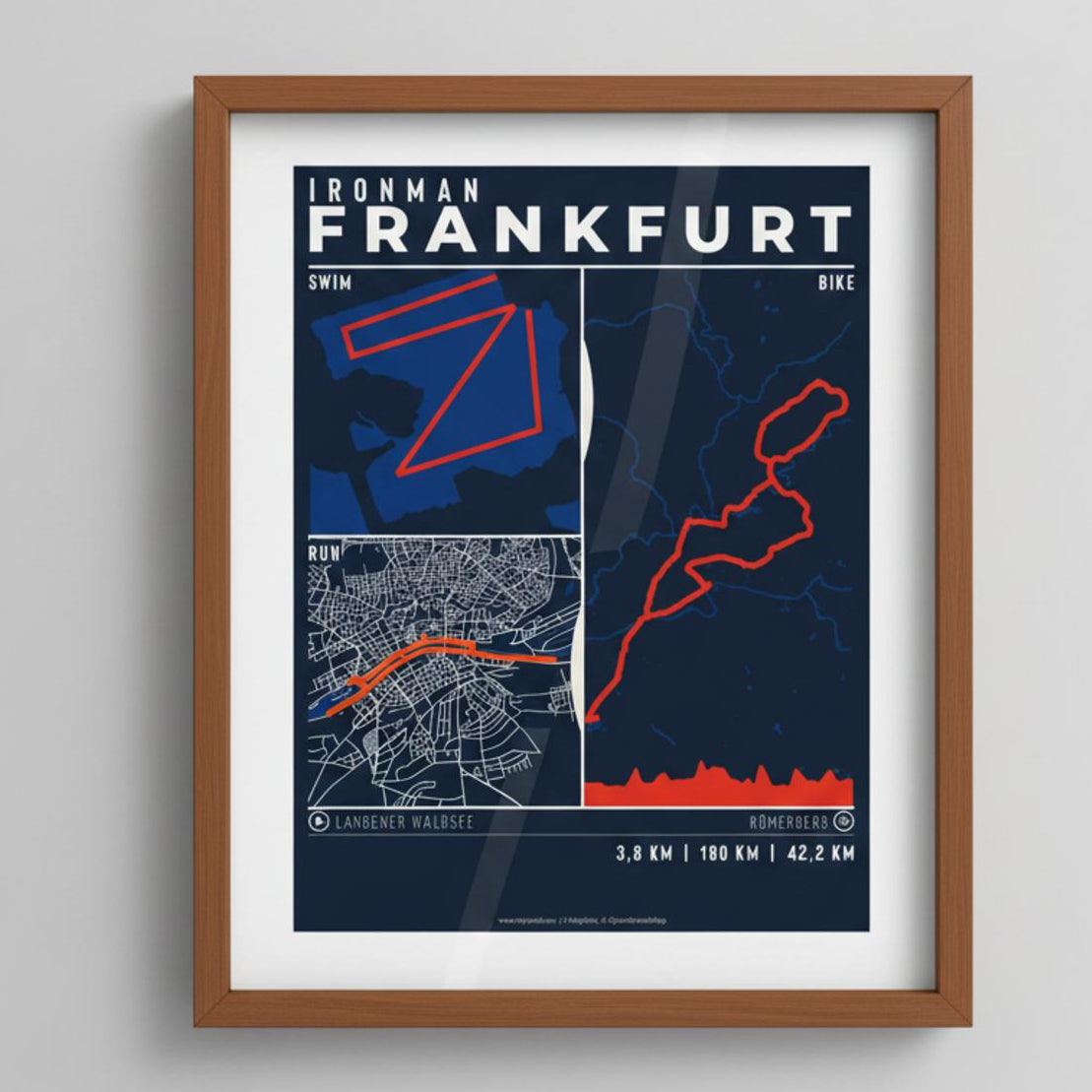 Framed Poster of Frankfurt Ironman Dark Ecommerce Studio