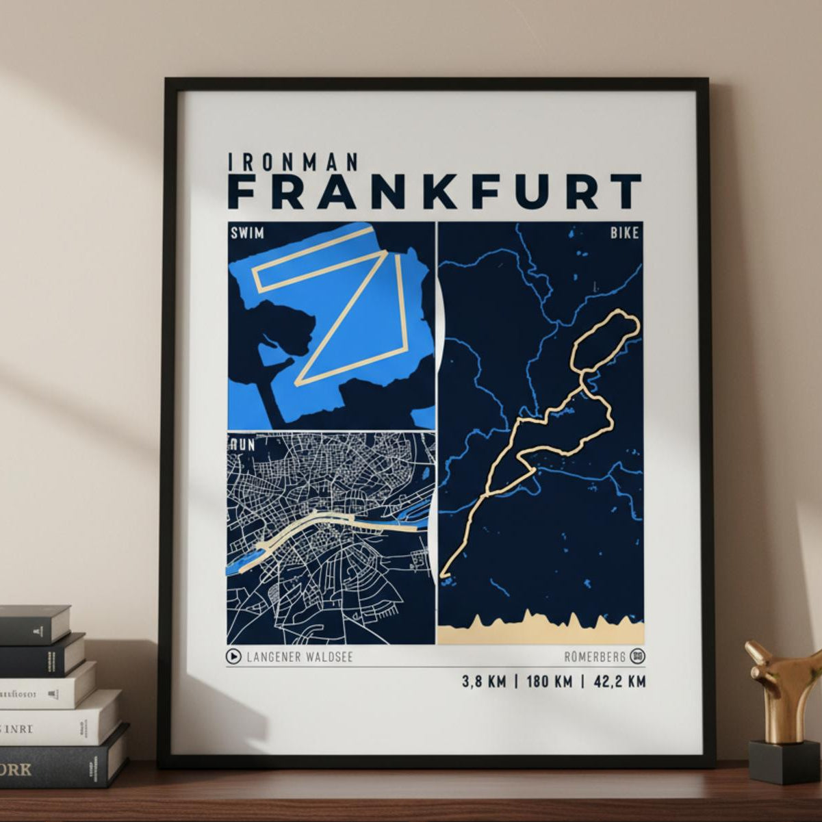 Framed Poster of Frankfurt Ironman Light Bookshelf