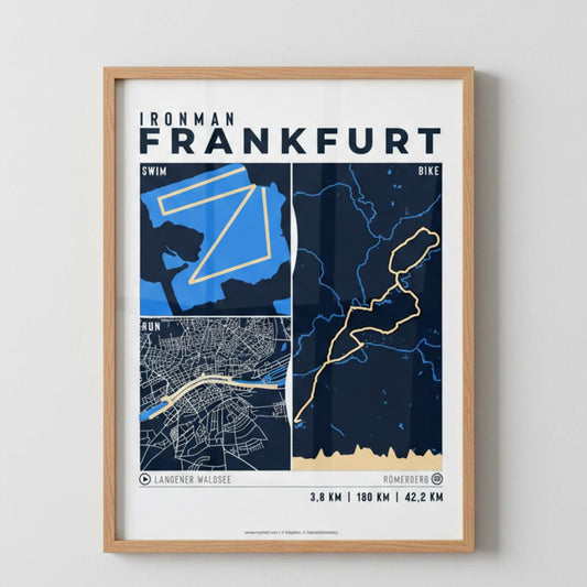 Framed Poster of Frankfurt Ironman Light Ecommerce Studio