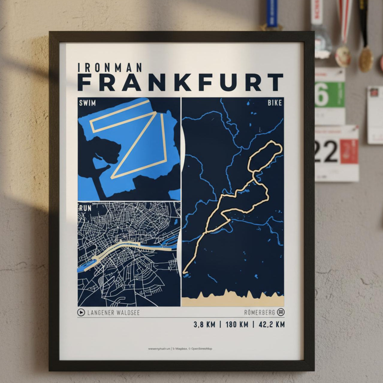 Framed Poster of Frankfurt Ironman Light Finisher Wall