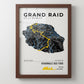 Framed Poster of Grand Raid De La Reunion Diagonale Des Fous Dark Ecommerce Studio