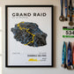 Framed Poster of Grand Raid De La Reunion Diagonale Des Fous Dark Finisher Wall