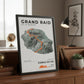 Framed Poster of Grand Raid De La Reunion Diagonale Des Fous Light Bookshelf