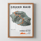 Framed Poster of Grand Raid De La Reunion Diagonale Des Fous Light Ecommerce Studio