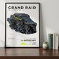 Framed Poster of Grand Raid De La Reunion La Mascareignes Dark Bookshelf