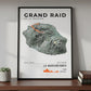 Framed Poster of Grand Raid De La Reunion La Mascareignes Light Bookshelf
