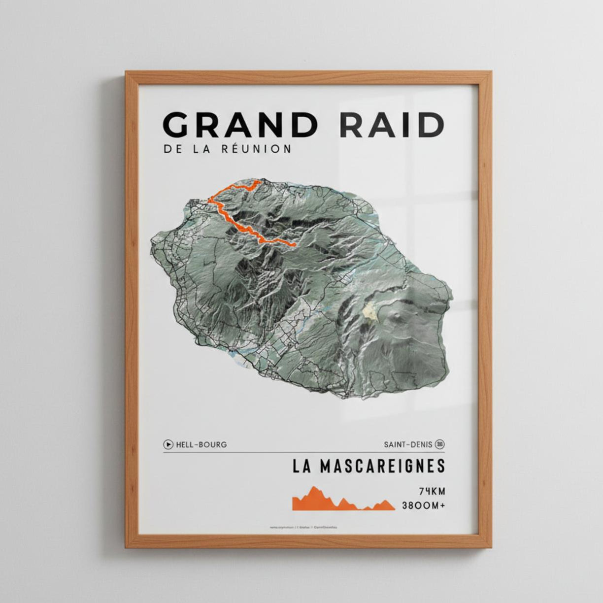 Framed Poster of Grand Raid De La Reunion La Mascareignes Light Ecommerce Studio