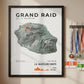 Framed Poster of Grand Raid De La Reunion La Mascareignes Light Finisher Wall