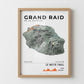 Framed Poster of Grand Raid De La Reunion Le Metis Trail Light Ecommerce Studio