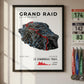 Framed Poster of Grand Raid De La Reunion Le Zembrocal Trail Dark Finisher Wall