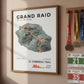 Framed Poster of Grand Raid De La Reunion Le Zembrocal Trail Light Finisher Wall