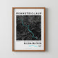 Framed Poster of Halbmarathon Rennsteiglauf Dark Ecommerce Studio