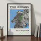 Framed Poster of Half Marathon Two Oceans Marathon Dark Bookshelf