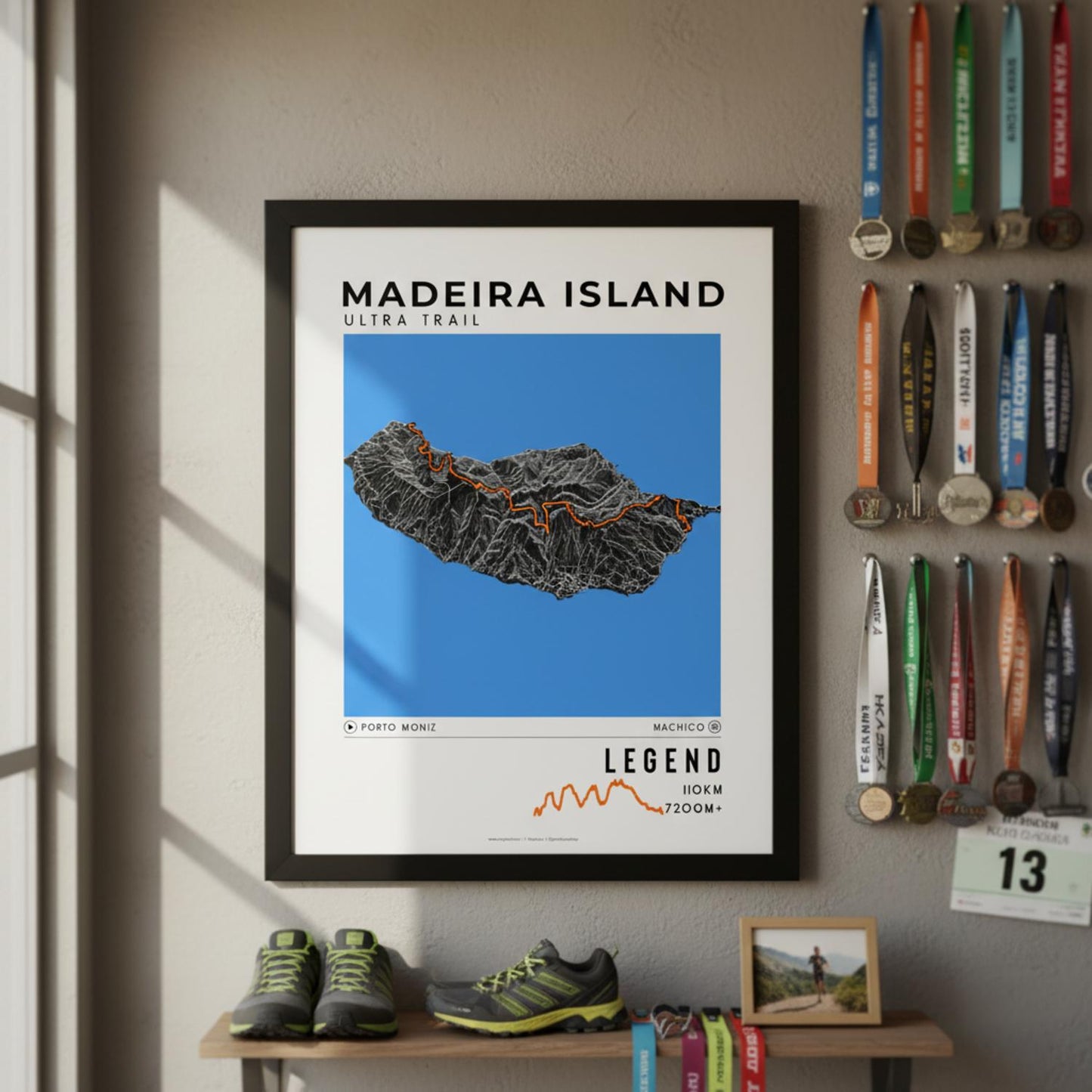 Framed Poster of Legend Madeira Island Ultra Trail Finisher Wall