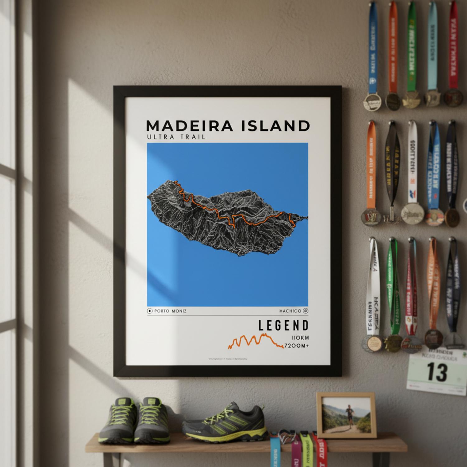 Framed Poster of Legend Madeira Island Ultra Trail Finisher Wall