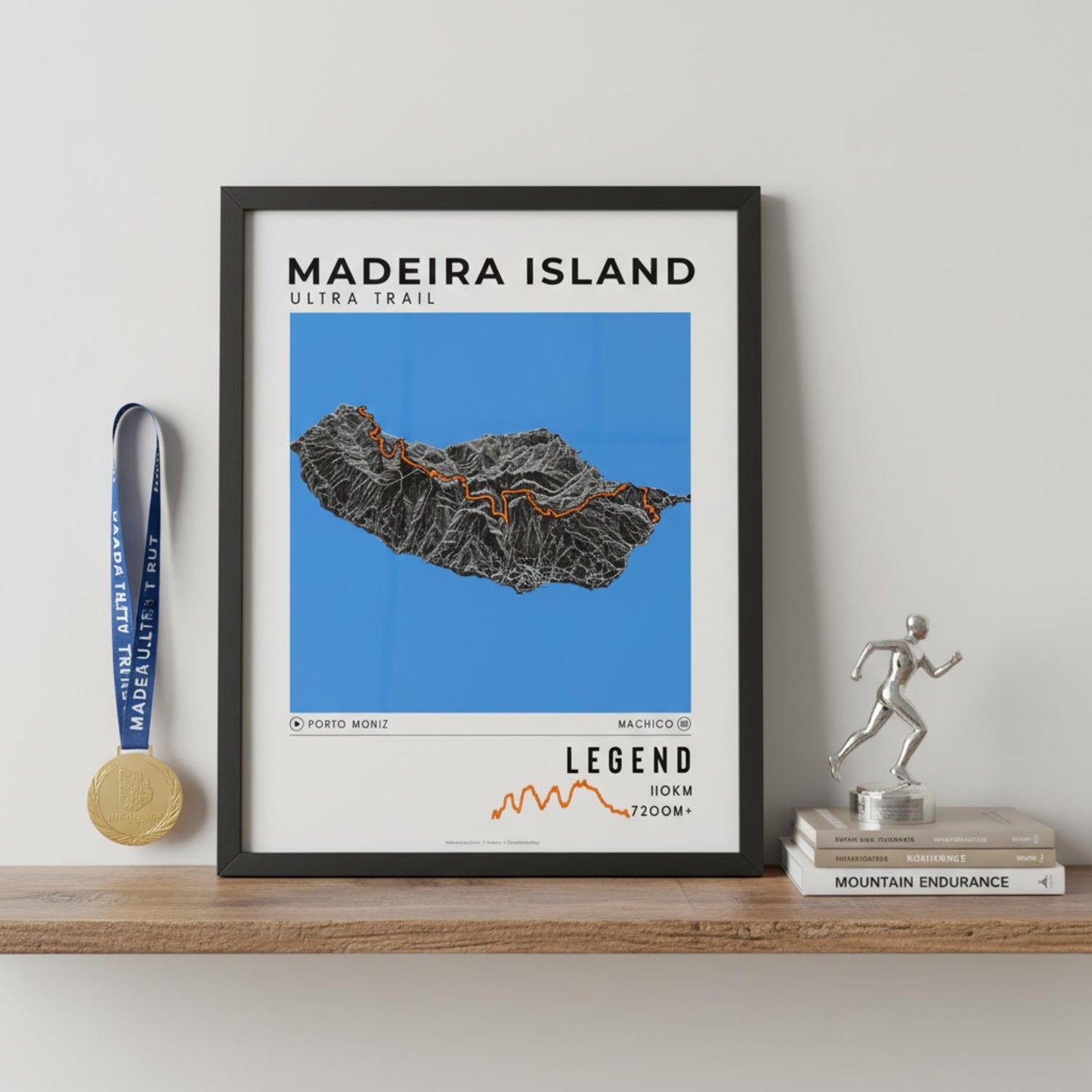 Framed Poster of Legend Madeira Island Ultra Trail Legacy Corner