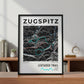 Framed poster of leutasch trail zugspitz ultra trail dark bookshelf