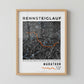 Framed Poster of Marathon Rennsteiglauf Dark Ecommerce Studio