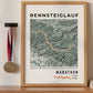 Framed Poster of Marathon Rennsteiglauf Light Legacy Corner