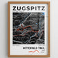Framed poster of mittenwald trail zugspitz ultra trail dark ecommerce studio