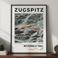 Framed poster of mittenwald trail zugspitz ultra trail light bookshelf