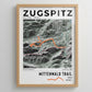 Framed poster of mittenwald trail zugspitz ultra trail light ecommerce studio