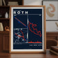 Framed Poster of Roth Challenge Dark Classic Bookshelf
