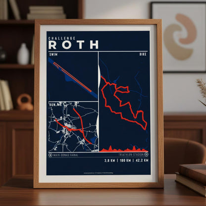 Framed Poster of Roth Challenge Dark Classic Bookshelf