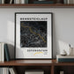 Framed Poster of Supermarathon Rennsteiglauf Dark Bookshelf