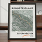 Framed Poster of Supermarathon Rennsteiglauf Light Bookshelf